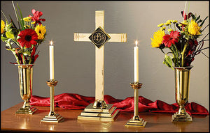 Five Piece Brass Altar Set (Series LC915)
