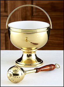 Gold Holy Water Pot with Sprinkler Set (Series MS881)