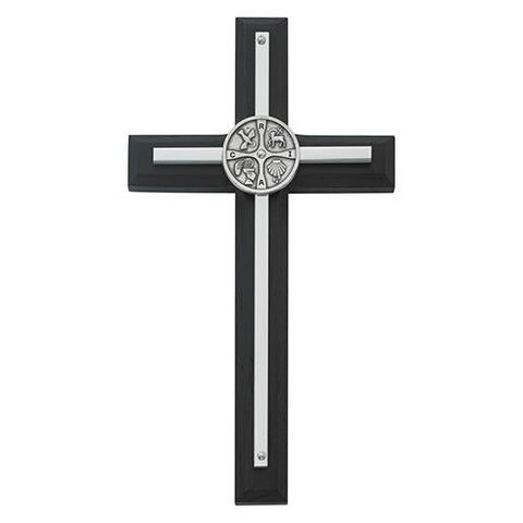 7" Black RCIA Overlay Cross (Style: 77-41)