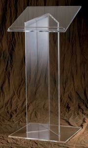Acrylic Lectern with Acrylic Top - 43" Height (Style 3319)
