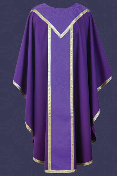 Chasuble with Yoke and Pillar Orphrey (Style: TR19-P)