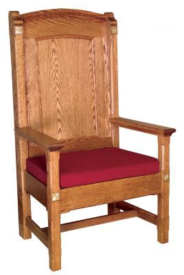 Wooden Celebrant and Sanctuary Seating Celebrant Chair with Padded Back (Style 146P)