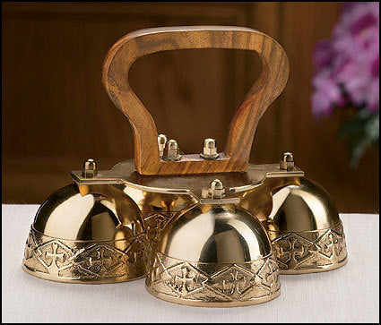 Six 4 High Assorted Design Brass Bells with Ringer Wedding favors Man –  Sweet Us