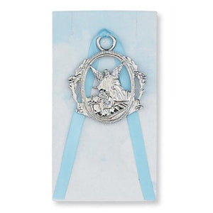 Guardian Angel Crib Medal Blue (Style: PW6-B)