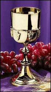 Gold Communion Cup with Grapes Design (Series NS490)