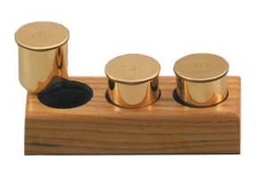 Wooden Ambry Set with Three Canisters (Style 4890)