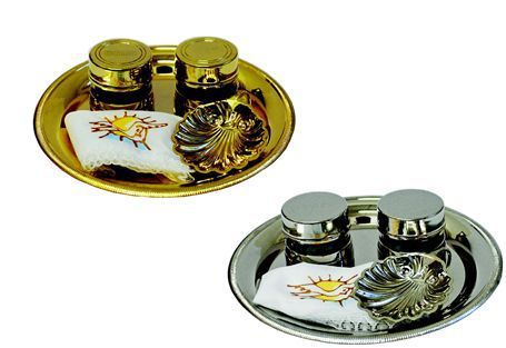 Gold Plated Batismal Set (Style 3913)