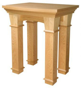 Wooden Communion Altar Of Repose, 36" x 30" with a Curved Front (Style 526)