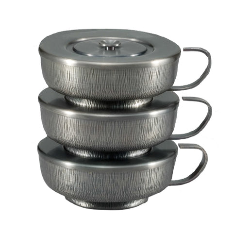 Stacking Ciborium with Silver Oxidized Finish and Satin Interior (Style 2598)