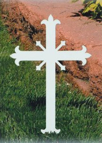 Miniature Memorial Cross - Fleur-De-Lis Cross (Style K4157)