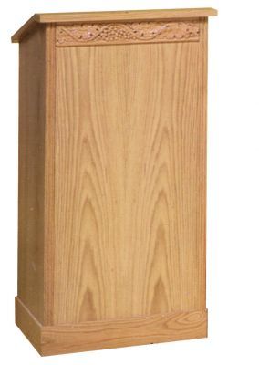 Wooden Lectern with Extended Shelf (Style 5025)