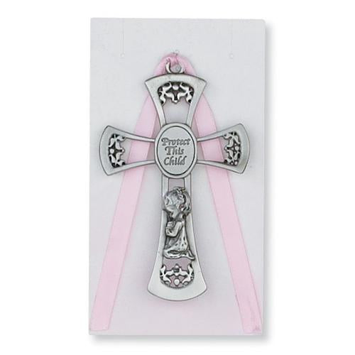 3 3/4" Pink Girl Cross Carded (Style: PW7-P)