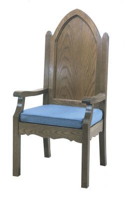 Wooden Celebrant and Sanctuary Seating Celebrant Chair with Padded Back (Style 972AP)