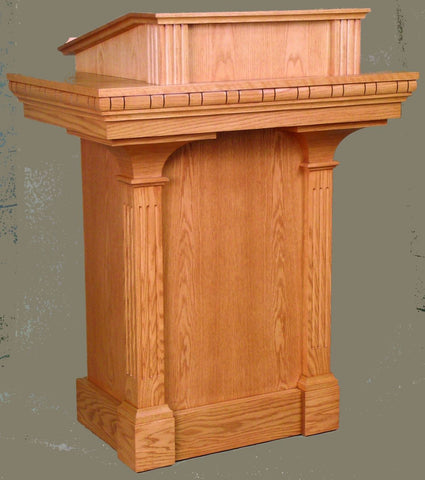 Wooden Pulpit with Extended Shelf (Style 650)