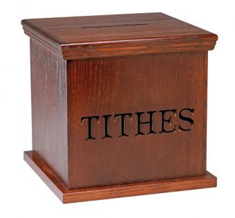 Tithe Box with Lettering no Base (Style 1163)