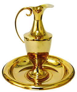 Ewer & Basin - Gold Plated on Brass (Style 5413G)