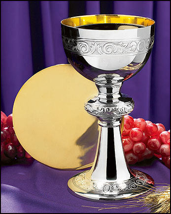 Ornamented Chalice and Paten Set (Series NS718)