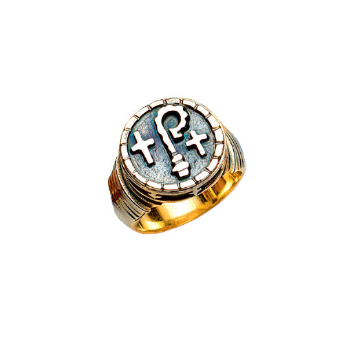 Bishop's Ring in Silver Oxidized Finish (Style 4391)