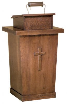 Wooden Lectern with two Inside Shelves (Style 6500)