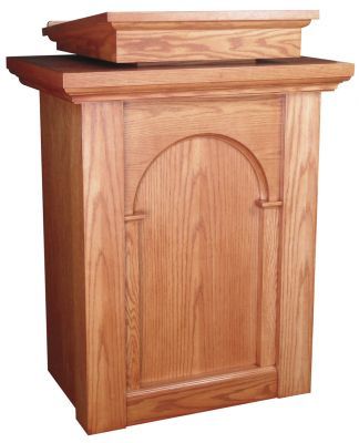 Wooden Pulpit with Two Inside Shelves (Style 590)