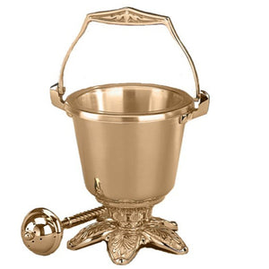 Holy Water Pot & Sprinkler: Bronze Finish (Series 389-29)