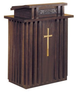 Wooden Pulpit with Two Inside Shelves (Style 2050)