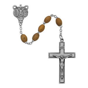 4X6mm Olive Wood Oval Rosary (Style: 171D/F)