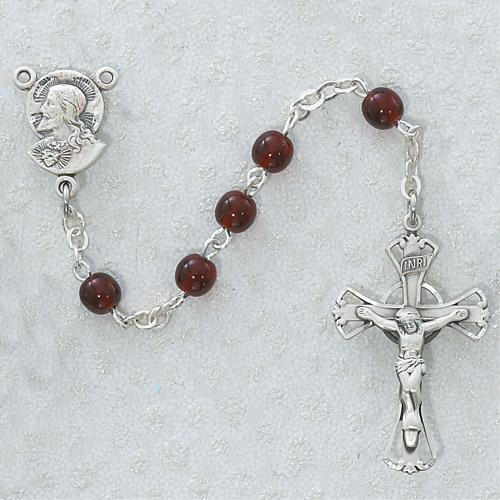 5 MM Garnet Rosary (Style: R319DG)