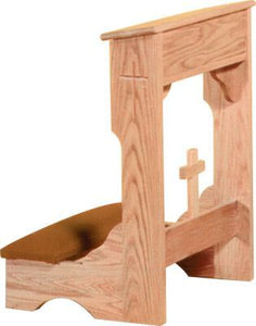 Prie Dieu, 36" x 21" Wide, Wood Armrest (Style 2136)