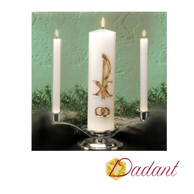 Wedding Unity Candle Set: Elegant Gold