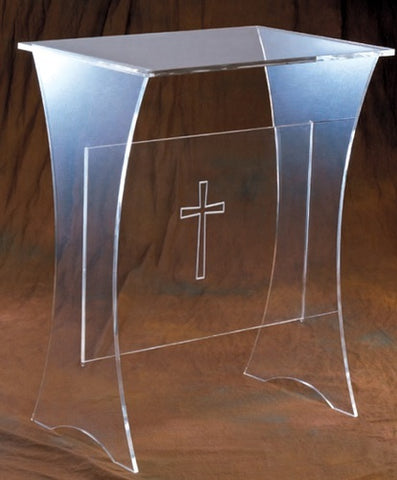 Offertory Table with Acrylic Top and Cross (Style 3307)