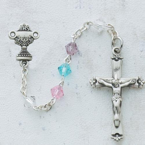 5mm Multi Cry Communion Rosary (Style: C33W)