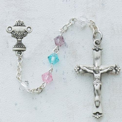 5mm Multi Cry Communion Rosary (Style: C33W)