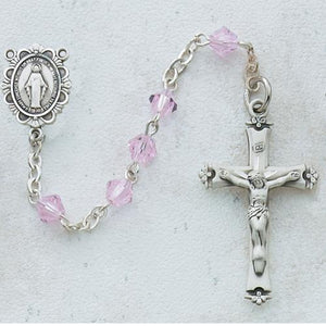 5mm Pink Rosary (Style: C36RW)