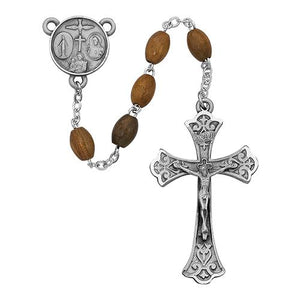5X7mm Olive Wood Oval Rosary (Style: 172D/F)
