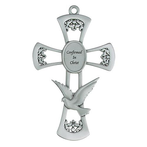 6" Pewter Confirmation Cross (Style: 77-20)