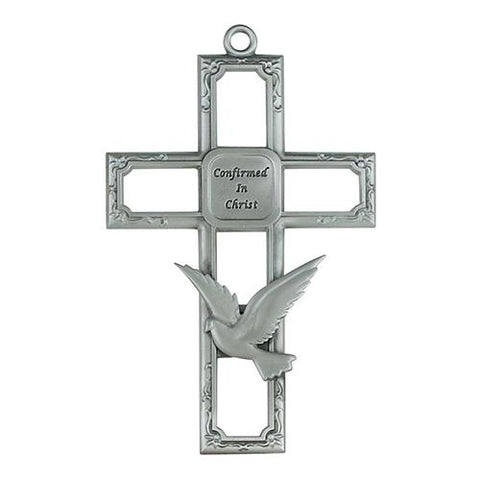 6" Pewter Confirmation Cross (Style: 77-30)