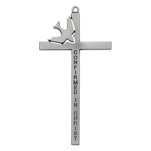 6" Pewter Confirmation Cross (Style: 77-37)