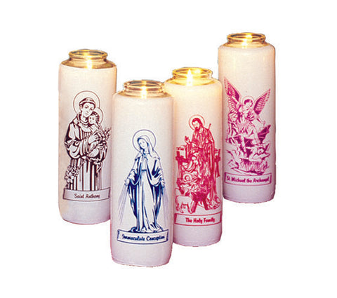Dadant Brand: Patron Saint Candles Open Top Globe per Dozen