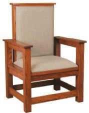 Wooden Celebrant and Sanctuary Seating Celebrent Chair, with Arms (Style 743)