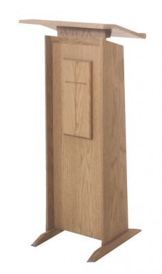 Wooden Adjustable Lectern with one inside shelf (Style 323)