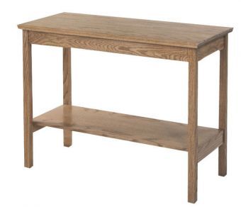 Wooden Credence Table with Solid Oak Top and Frame, 40" x 18" (Style 346)