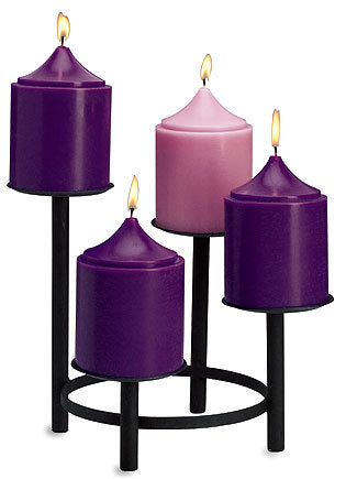 Advent Church Set Candles: 4" x 6" (Style: 48058)