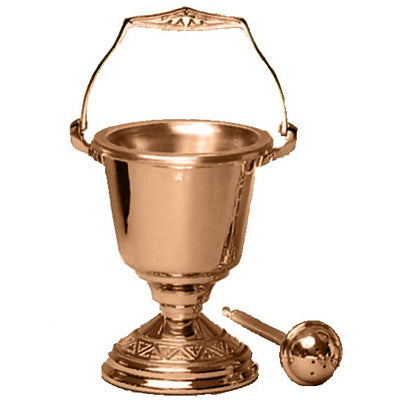 Holy Water Pot & Sprinkler: Bronze Finish (Series 240-29)