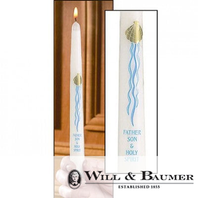 Baptismal Candle: "Three in One" (Case of 24)