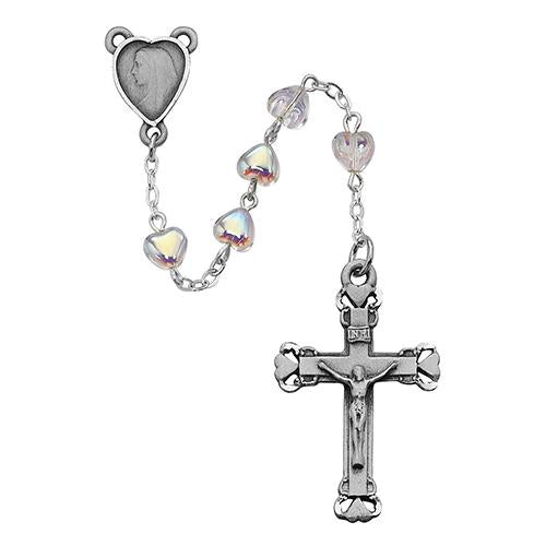 6X6mm Crystal Heart Rosary (Style: 921D/F)