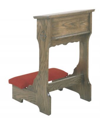Prie Dieu with Shelf and Padded Armrest (Style 58A)
