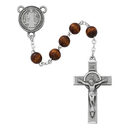 7mm Pewter Brown St. Benedict (Style: R546DF)