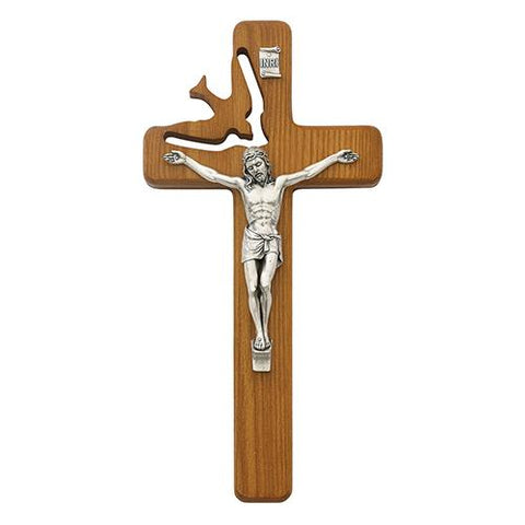 8" Walnut Holy Spirit Crucifix (Style: 77-06)