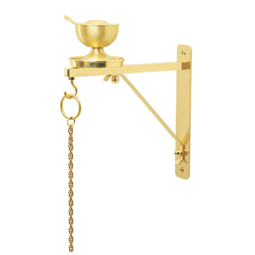 Wall Bracket for Censer and Boat with Two-Tone Brass (Style K193)